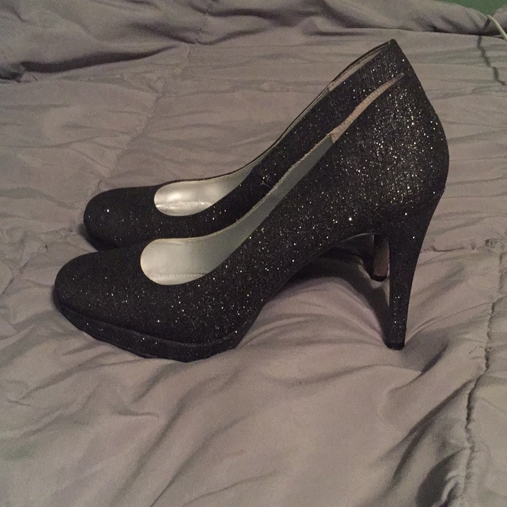 Sparkly Black Heels